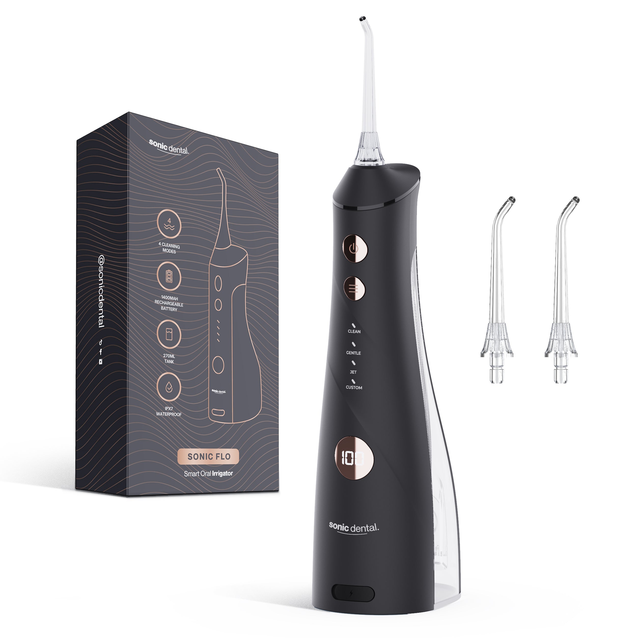 Sonic Flo - Cordless Water Flosser for Deep Interdental Cleaning
